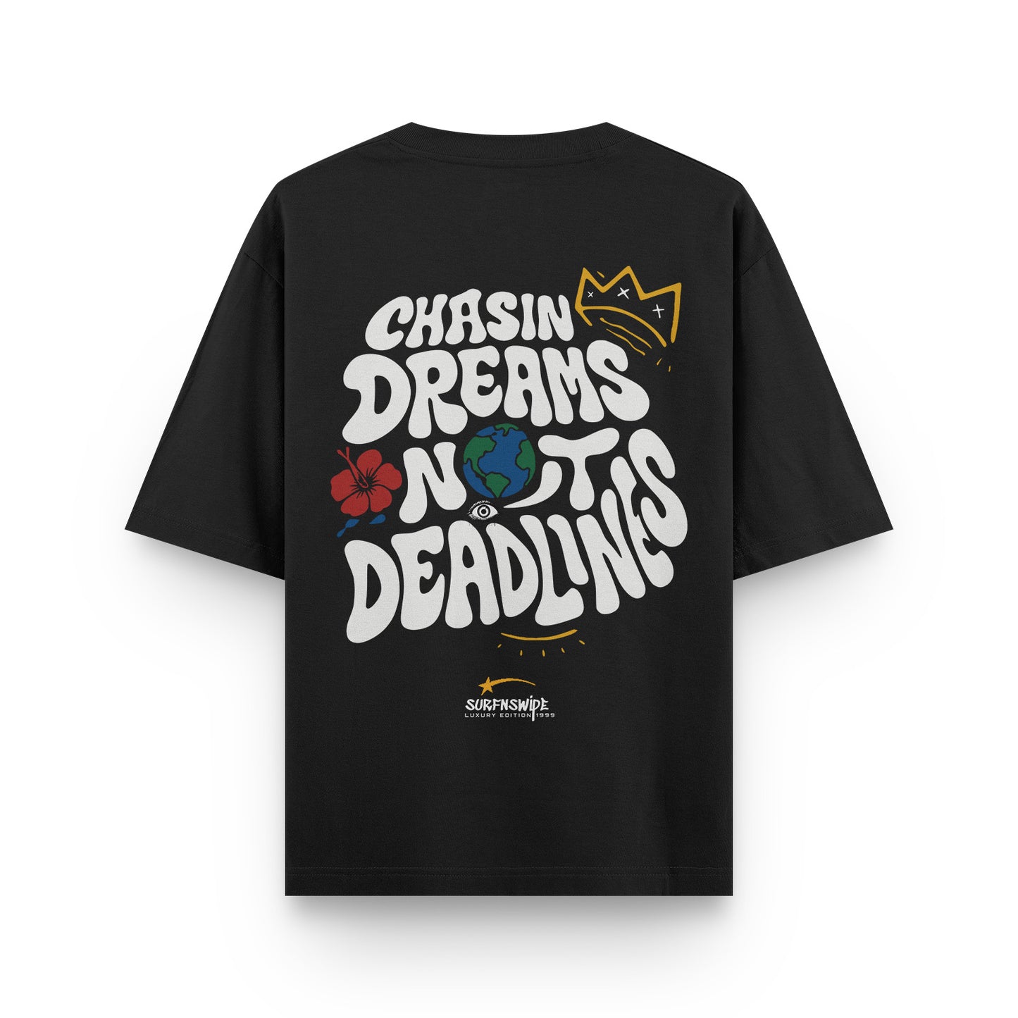 chasin-dreams-not-deadlines-oversized-tshirt-black