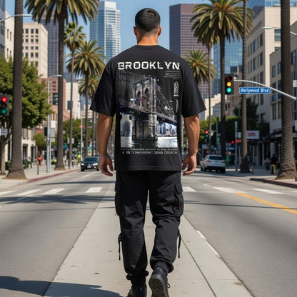 Brooklyn Glitch Oversized Heavyweight T-Shirt