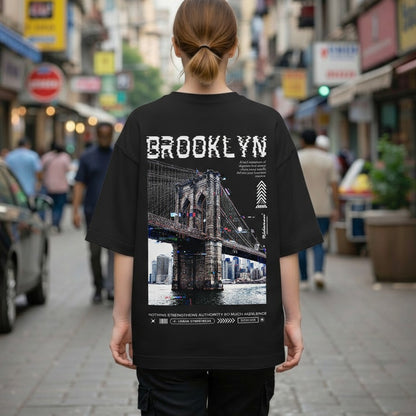 Brooklyn Glitch Oversized Heavyweight T-Shirt
