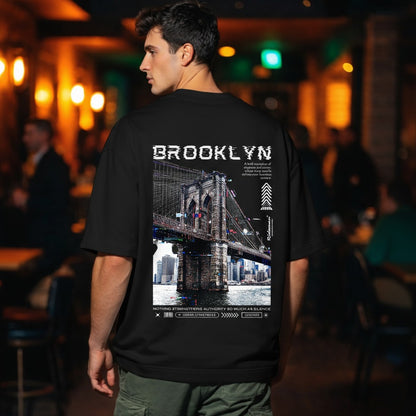 Brooklyn Glitch Oversized Heavyweight T-Shirt