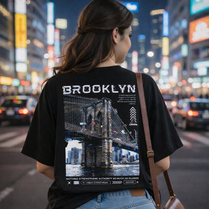 Brooklyn Glitch Oversized Heavyweight T-Shirt