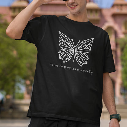 Oversized Butterfly T-Shirt - Be As Pure As A Butterfly | Unisex Comfort Tee