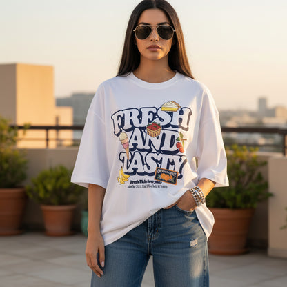 Fresh & Tasty Oversized Unisex T-Shirt