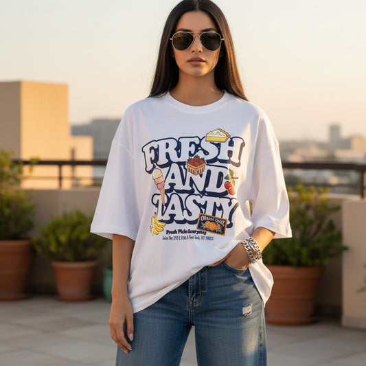 Fresh & Tasty Oversized Unisex T-Shirt