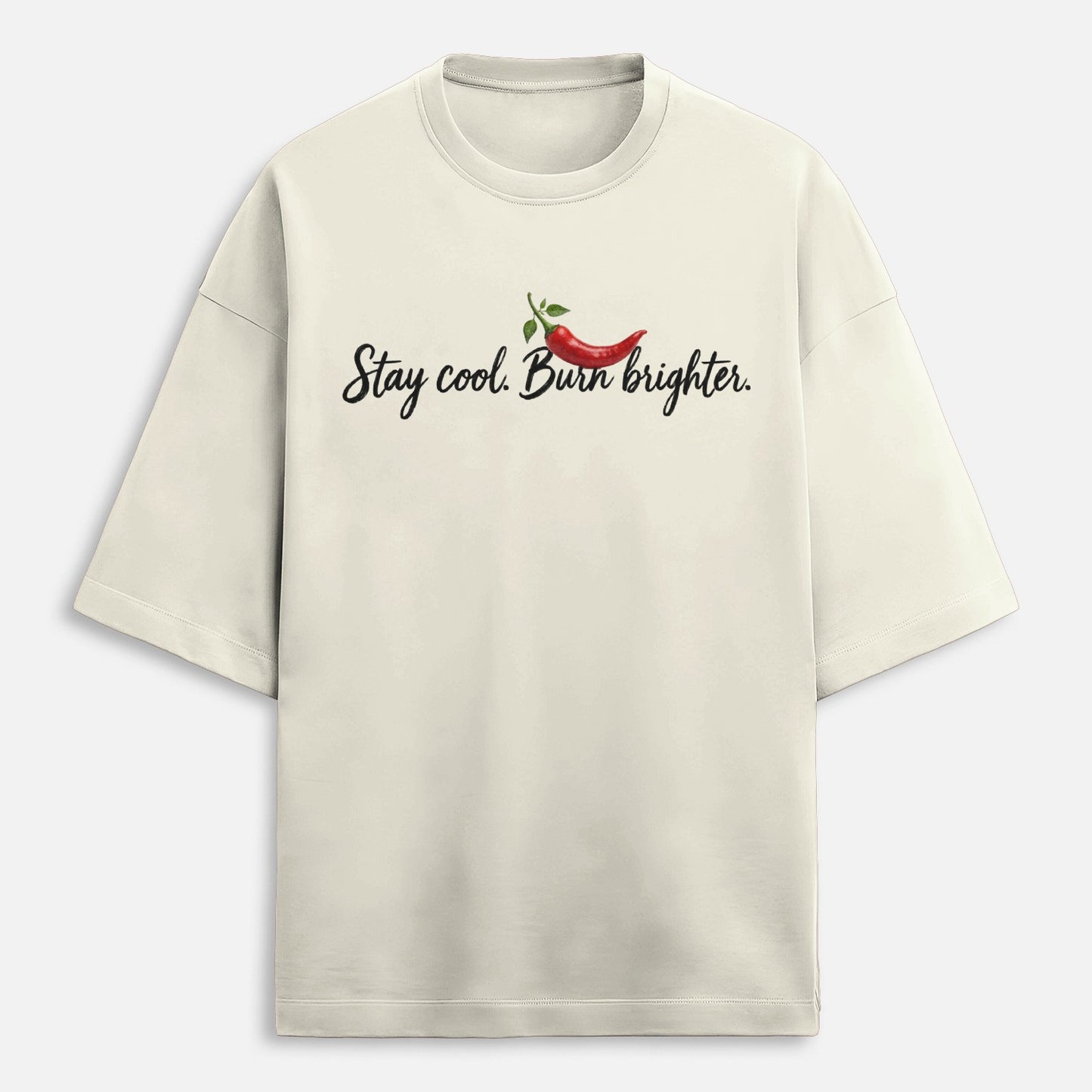 Hotter Than Your Ego Oversized Chili Graphic T-Shirt