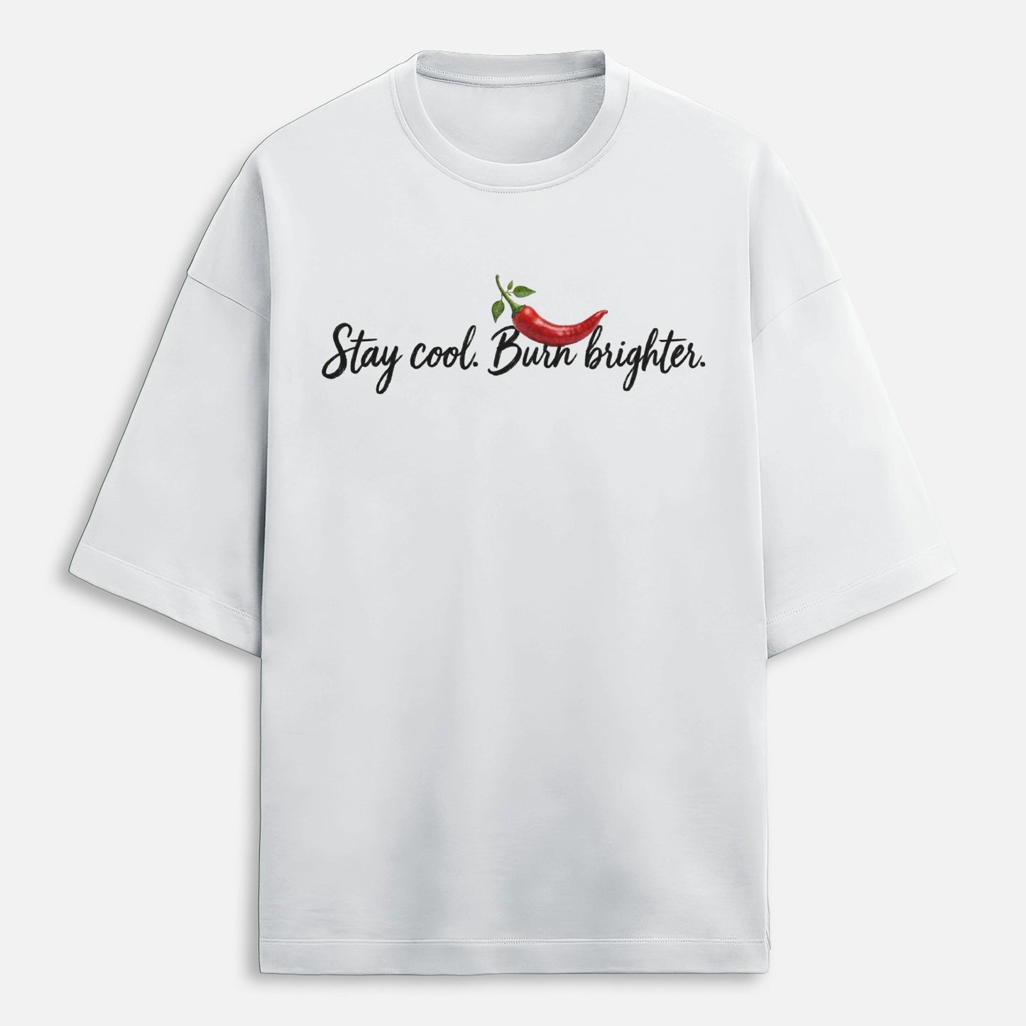 Hotter Than Your Ego Oversized Chili Graphic T-Shirt