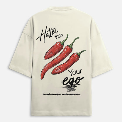Hotter Than Your Ego Oversized Chili Graphic T-Shirt