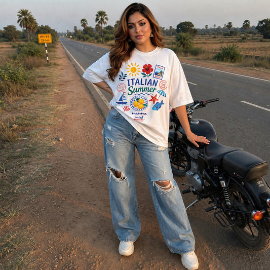 Woman-wearing-t-shirt
