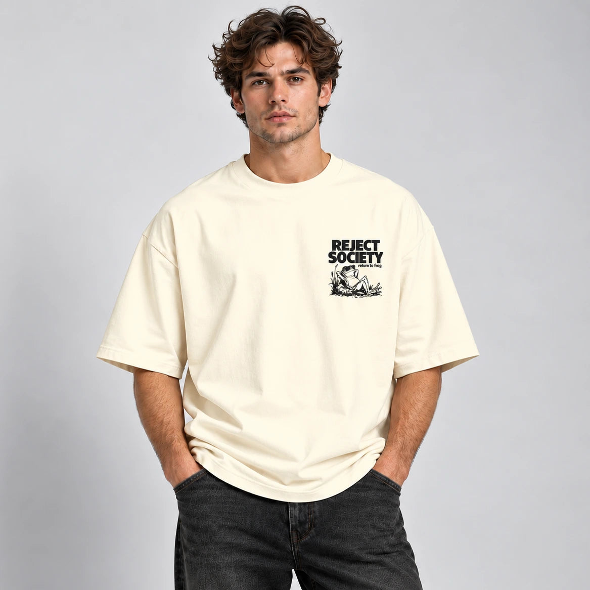 Reject Society Oversized T-Shirt | 260 GSM Cotton Terry