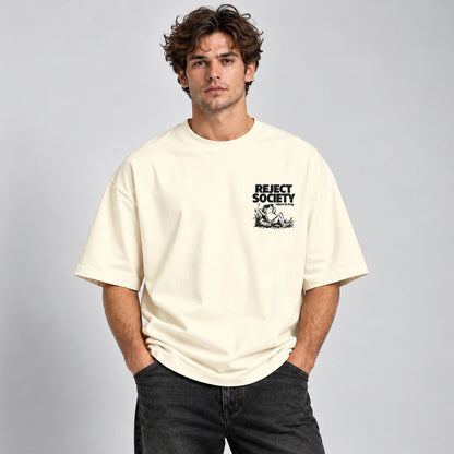 Reject Society Oversized T-Shirt | 260 GSM Cotton Terry