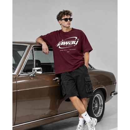  Maroon Away From Home oversized T-shirt
