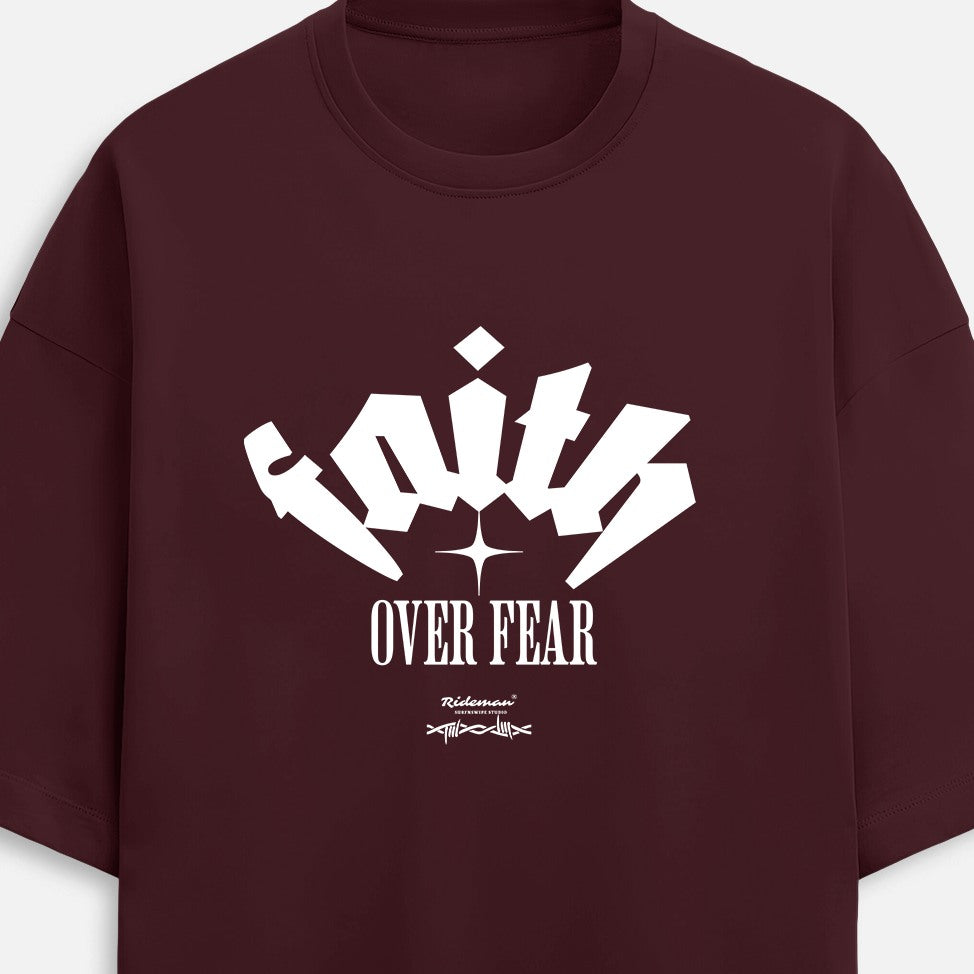Faith Over Fear Heavyweight French Terry Oversized Tee