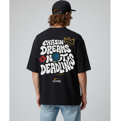 chasin-dreams-not-deadlines-oversized-tshirt-black