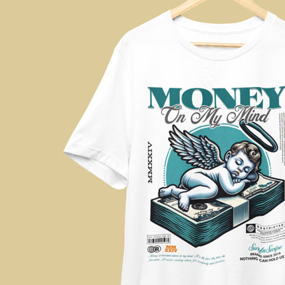 Money on My Mind Printed Cotton Oversized Tee