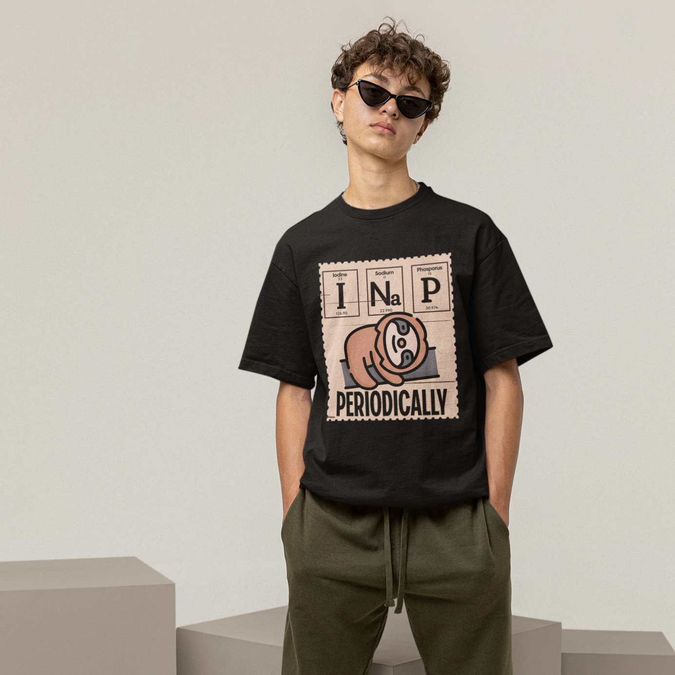 I Nap Periodically | Unisex Oversized Sloth T-Shirt