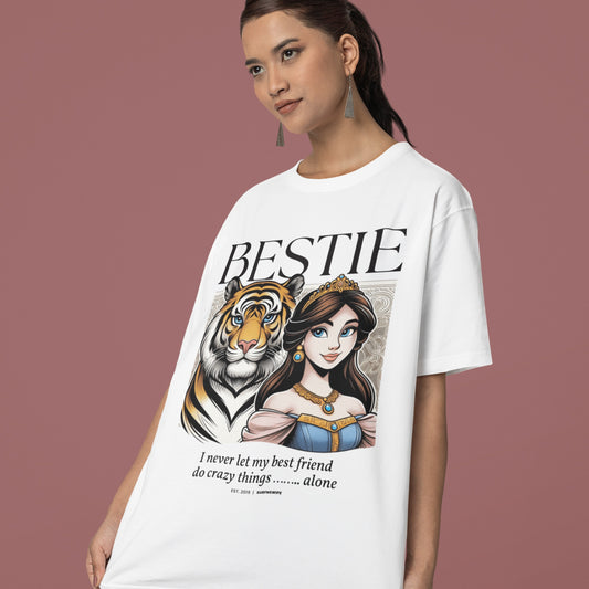 Bestie Printed Oversized T-shirt