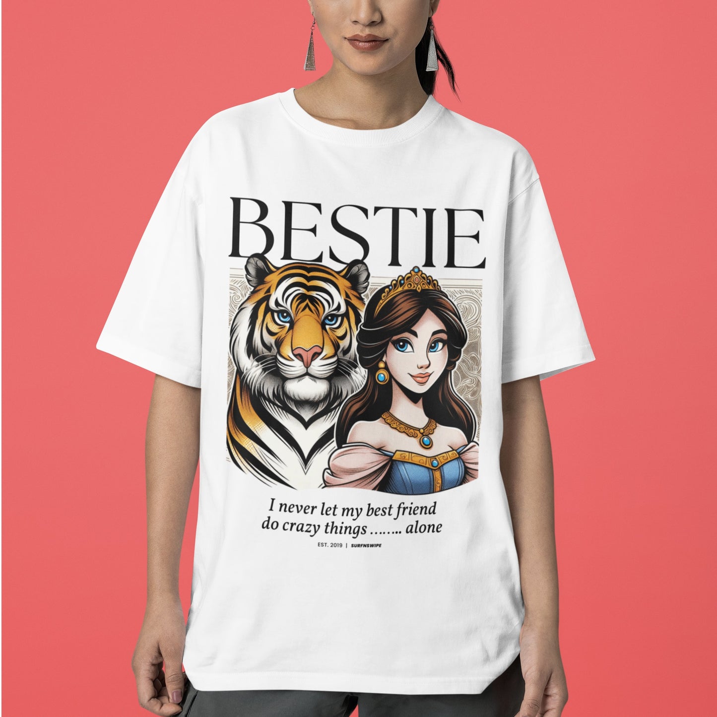 Bestie Printed Oversized T-shirt