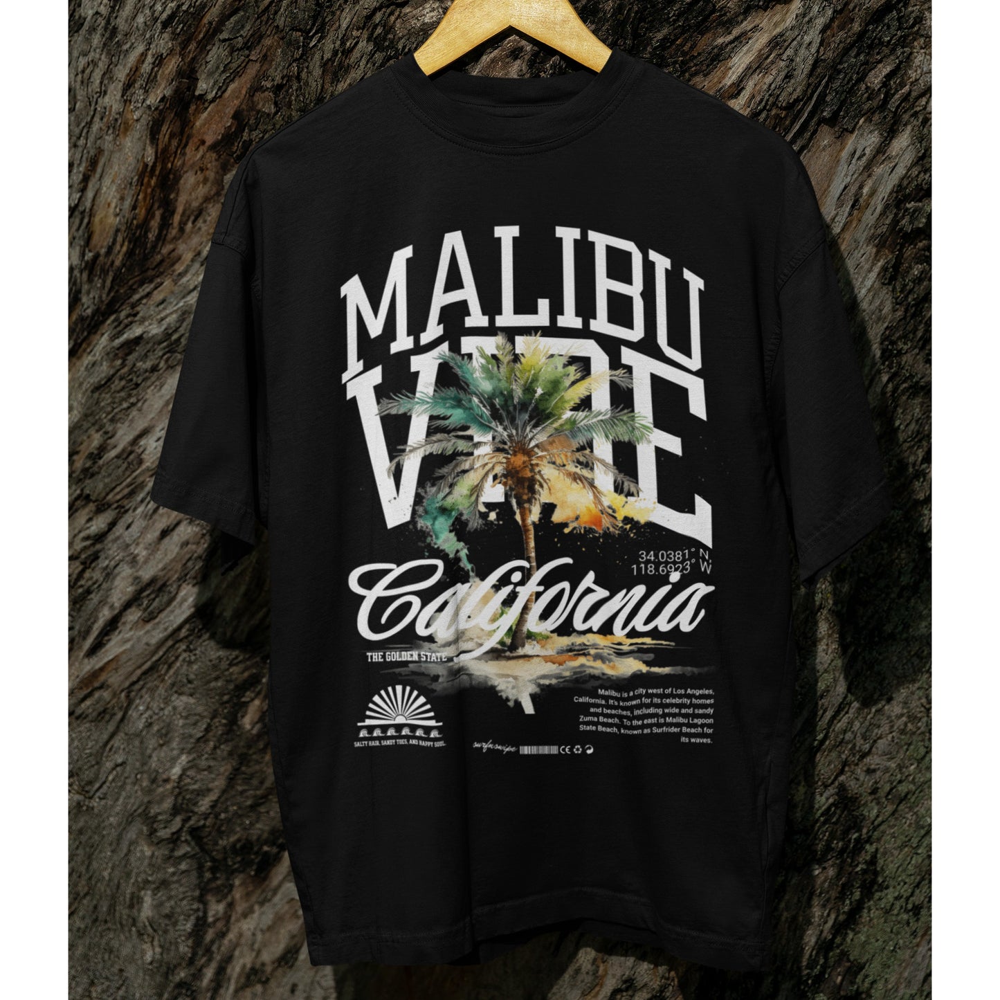 Relaxed Fit, Malibu Vibe: 240 GSM Oversize Unisex Cotton Tee