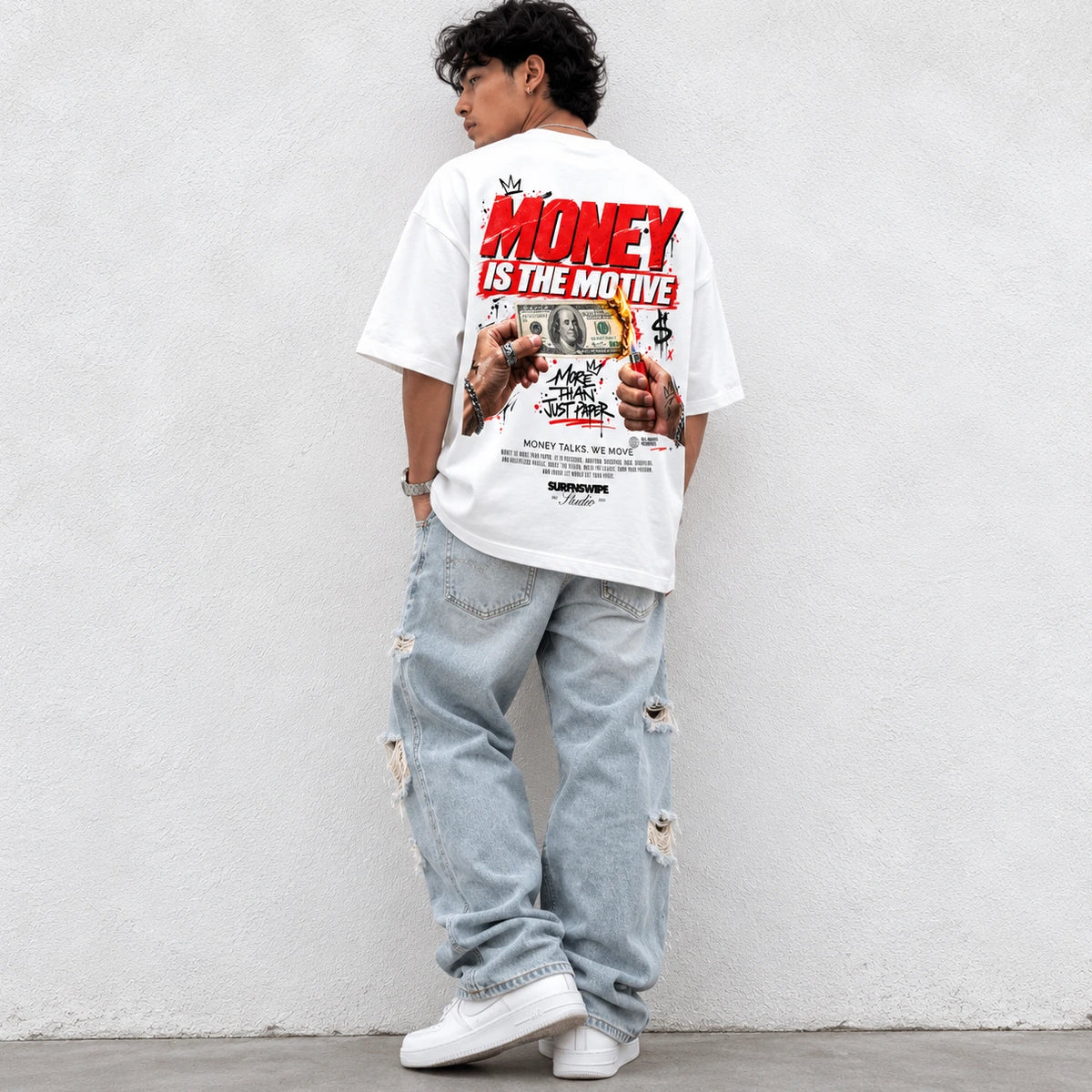 Money Is the Motive Unisex Oversized T-Shirt