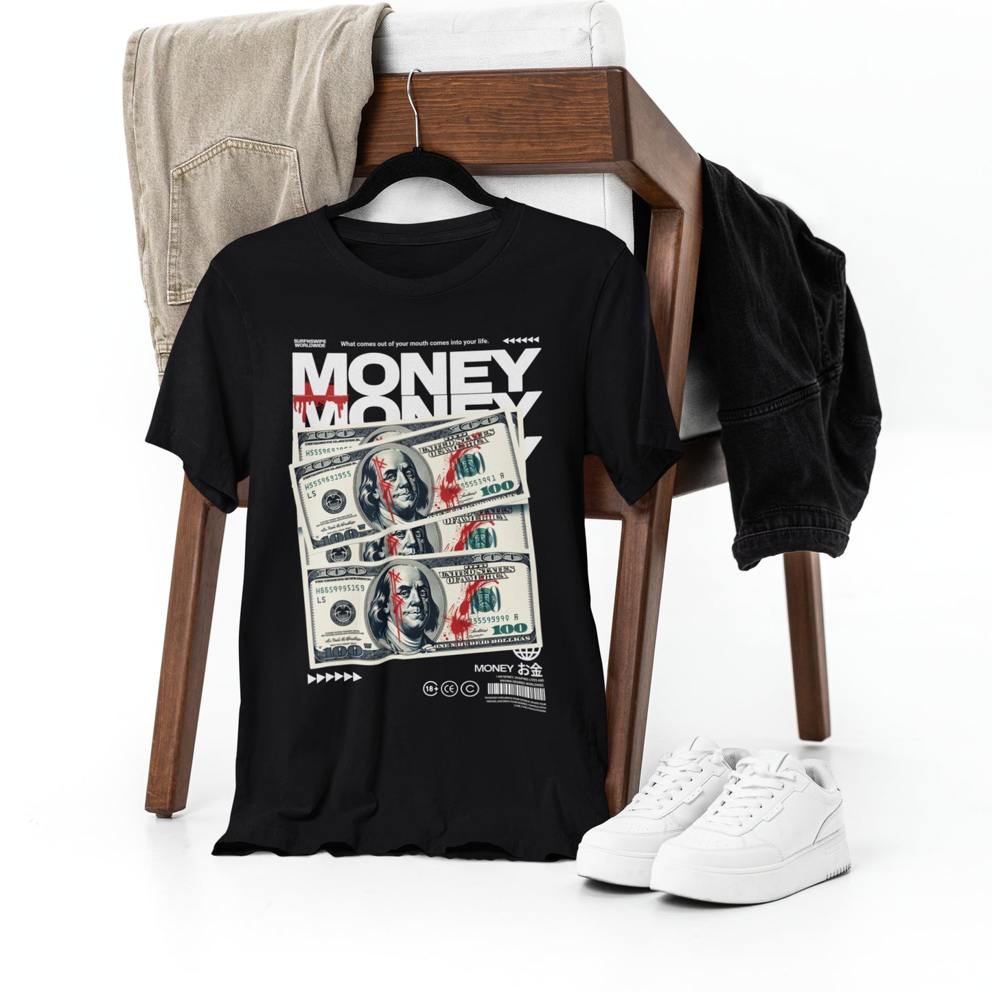 Money Printed Oversize Fit T-shirt