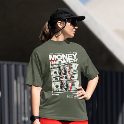 Money Printed Oversize Fit T-shirt