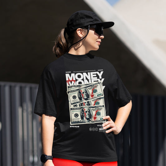 Money Printed Oversize Fit T-shirt