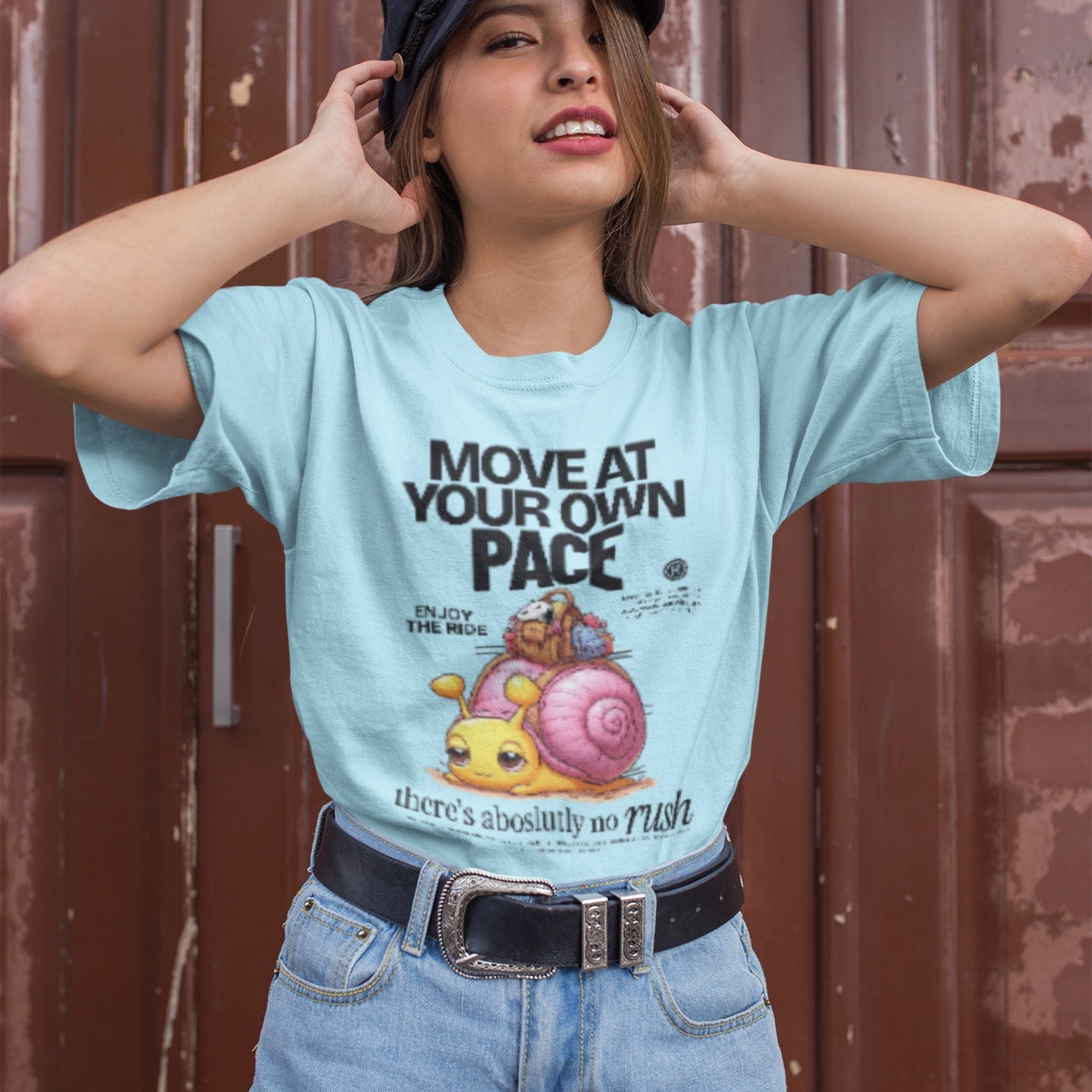 Motivational Quote Print Oversize Unisex Tee