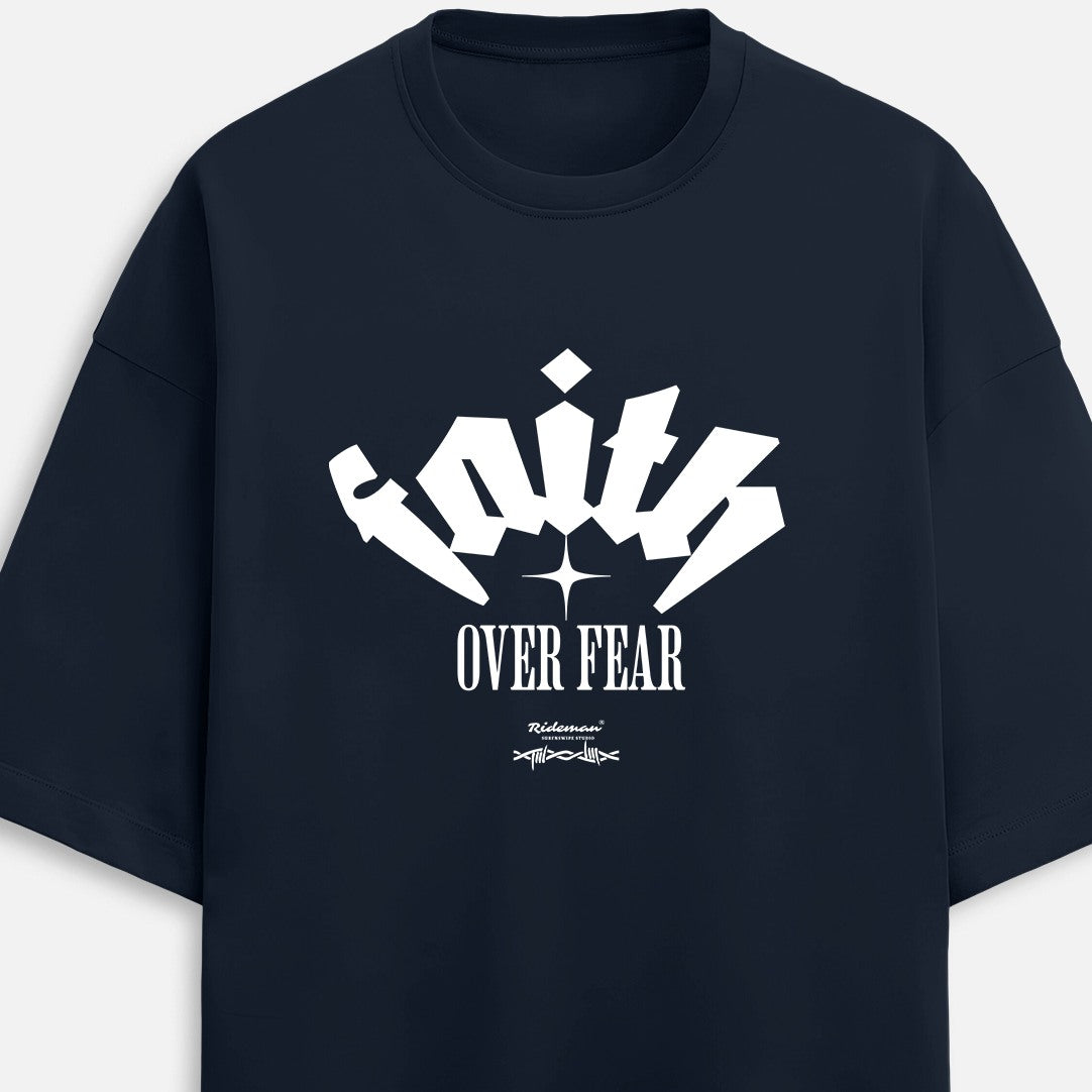 Faith Over Fear Heavyweight French Terry Oversized Tee