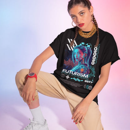 Futuristic Cyber Woman T-Shirt