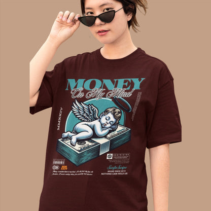 Money on My Mind Printed Cotton Oversized Tee