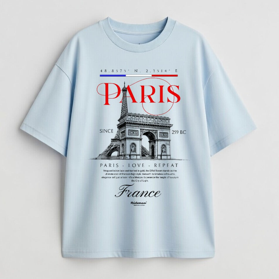 Paris Heritage Graphic Oversized French Terry T-Shirt
