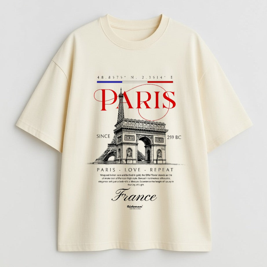 Paris Heritage Graphic Oversized French Terry T-Shirt