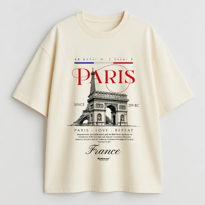 Paris Heritage Graphic Oversized French Terry T-Shirt