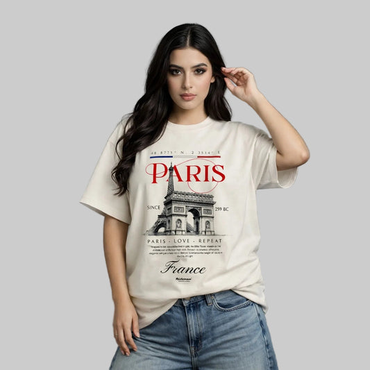 Paris Heritage Graphic Oversized French Terry T-Shirt