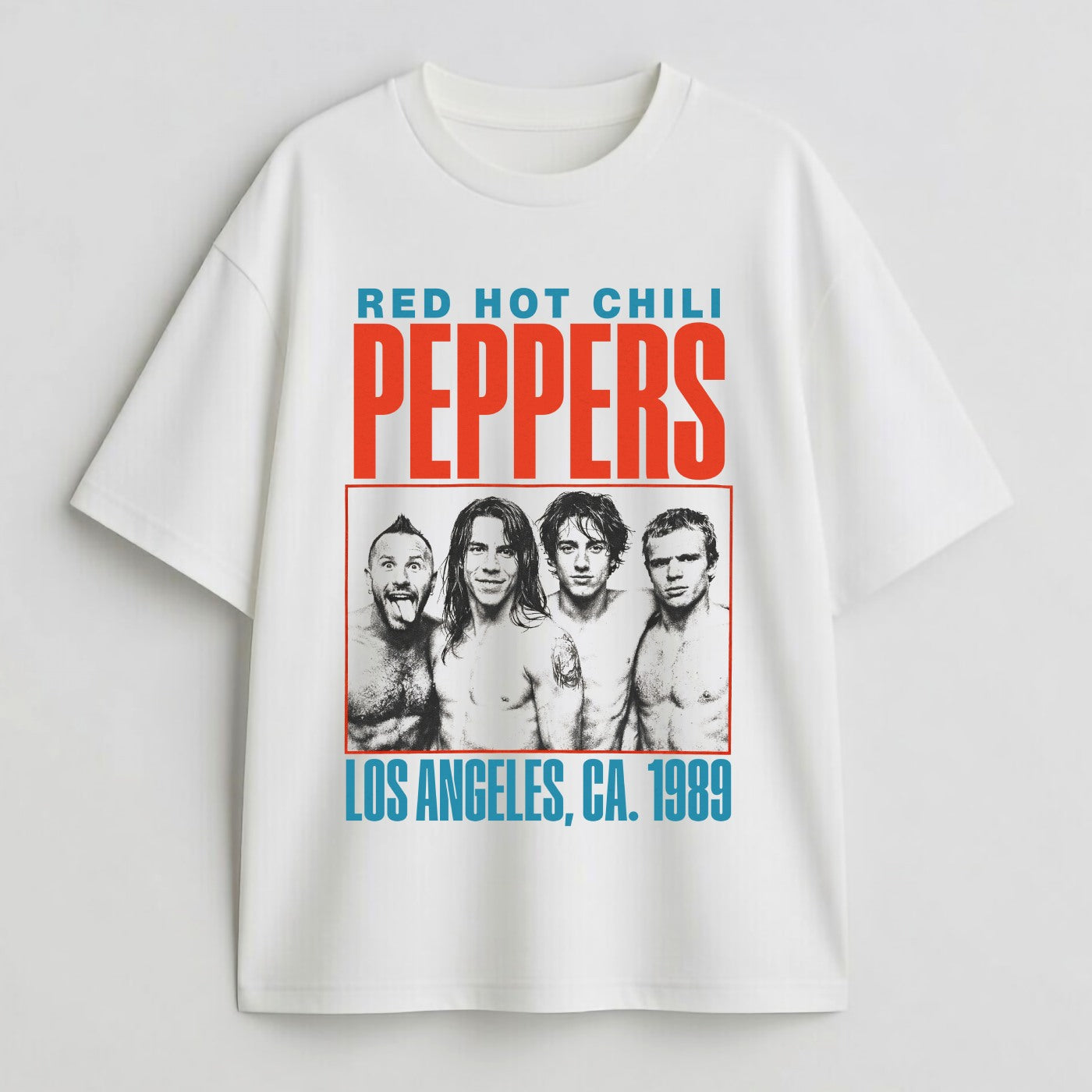Red Hot Chili Peppers 1989 LA Retro Oversized French Terry Tee –