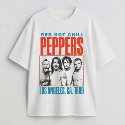 Red Hot Chili Peppers 1989 LA Retro Oversized French Terry Tee –