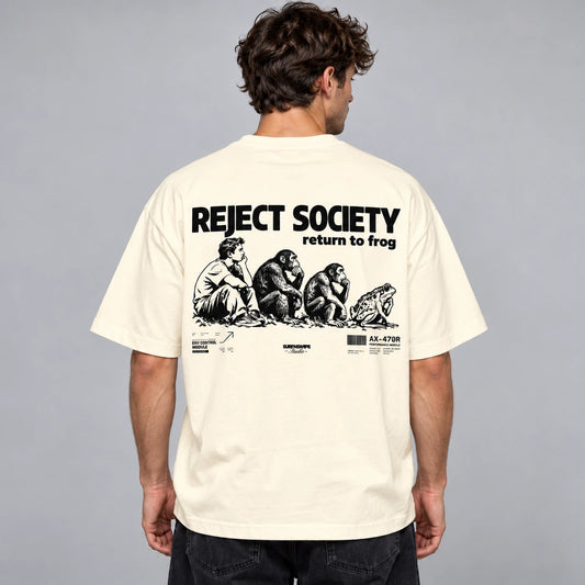 Reject Society Oversized T-Shirt | 260 GSM Cotton Terry