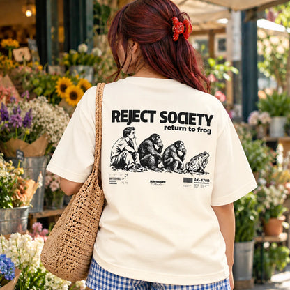 Reject Society Oversized T-Shirt | 260 GSM Cotton Terry