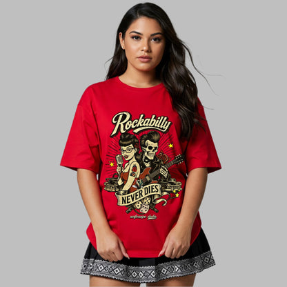 Rockabilly Never Dies vintage graphic t-shirt