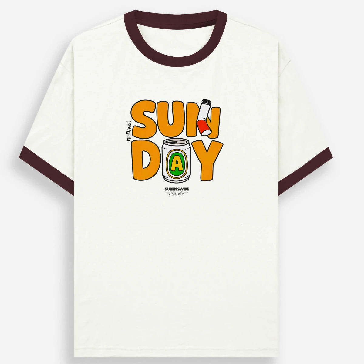 SunDay Oversized Graphic Tee – Unisex Ringer T-Shirt
