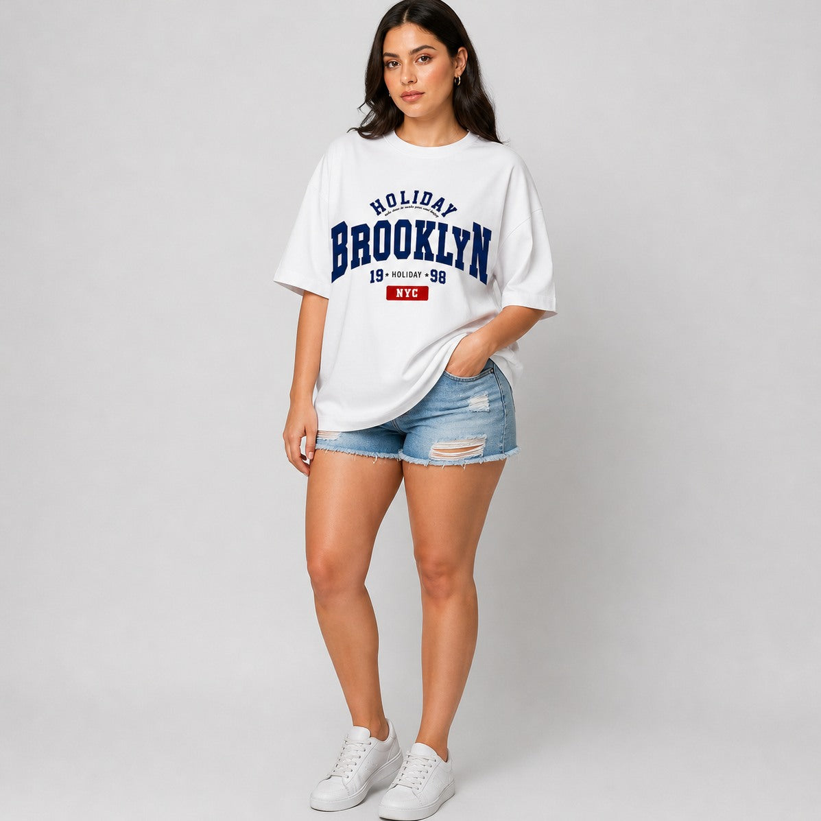 woman-wearing-white-Brooklyn-graphic-t-shirt
