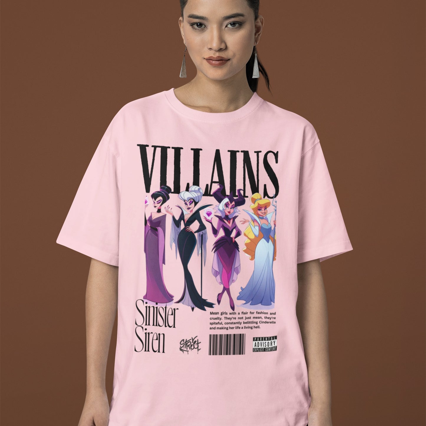 Villain Printed 100% Cotton Unisex Oversized T-shirt