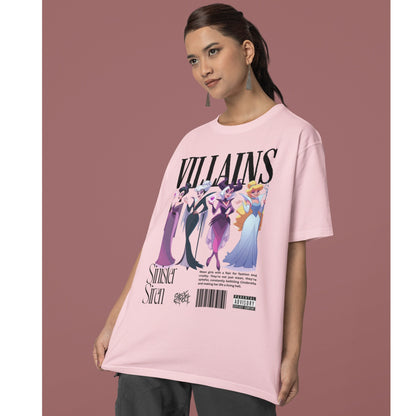 Villain Printed 100% Cotton Unisex Oversized T-shirt