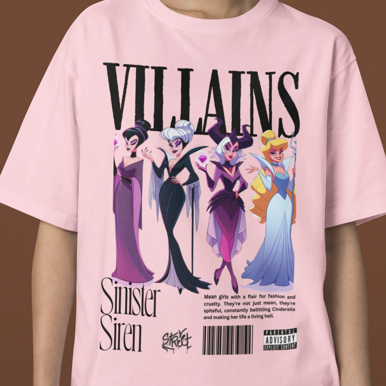 Villain Printed 100% Cotton Unisex Oversized T-shirt