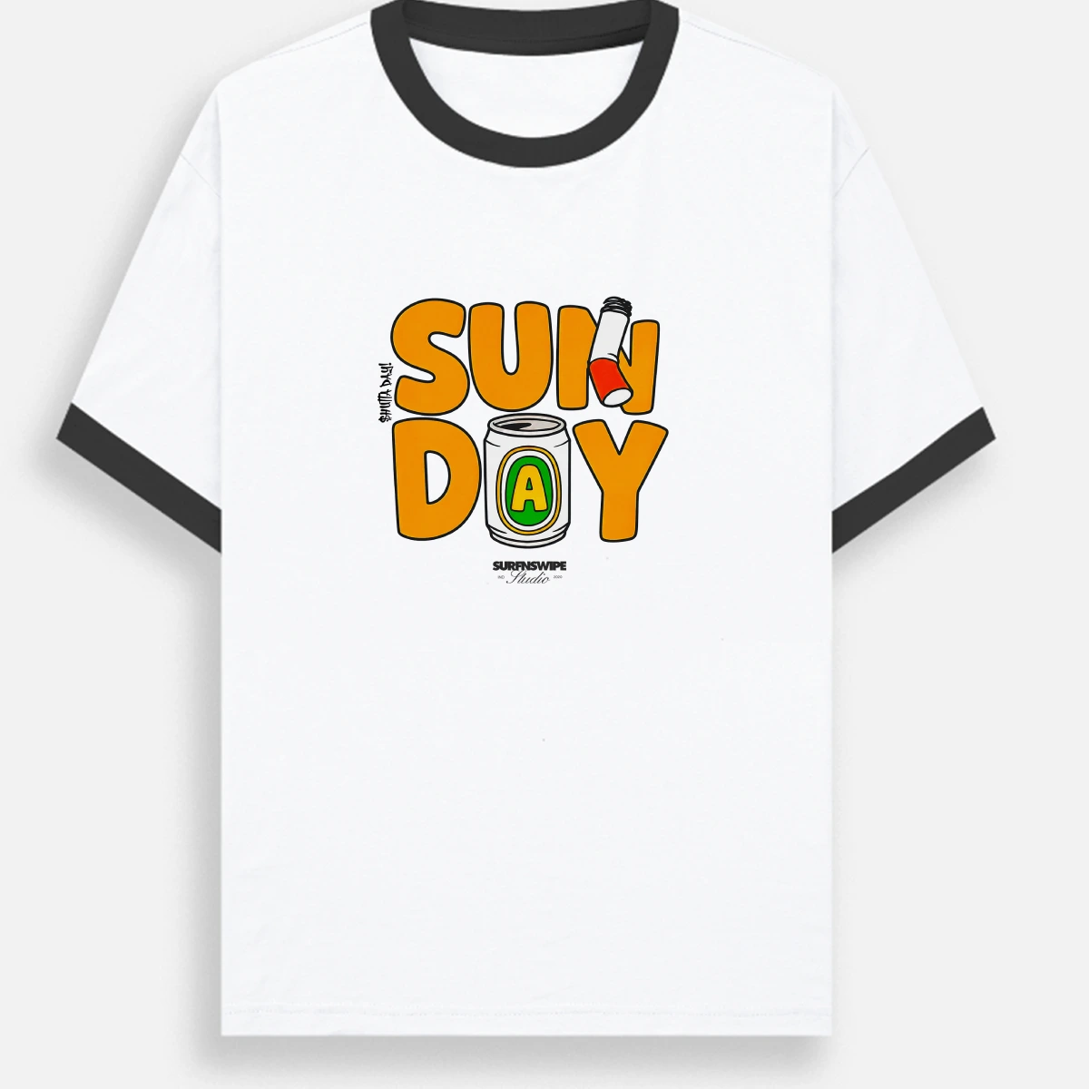 SunDay Oversized Graphic Tee – Unisex Ringer T-Shirt