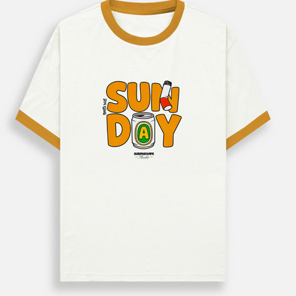 SunDay Oversized Graphic Tee – Unisex Ringer T-Shirt