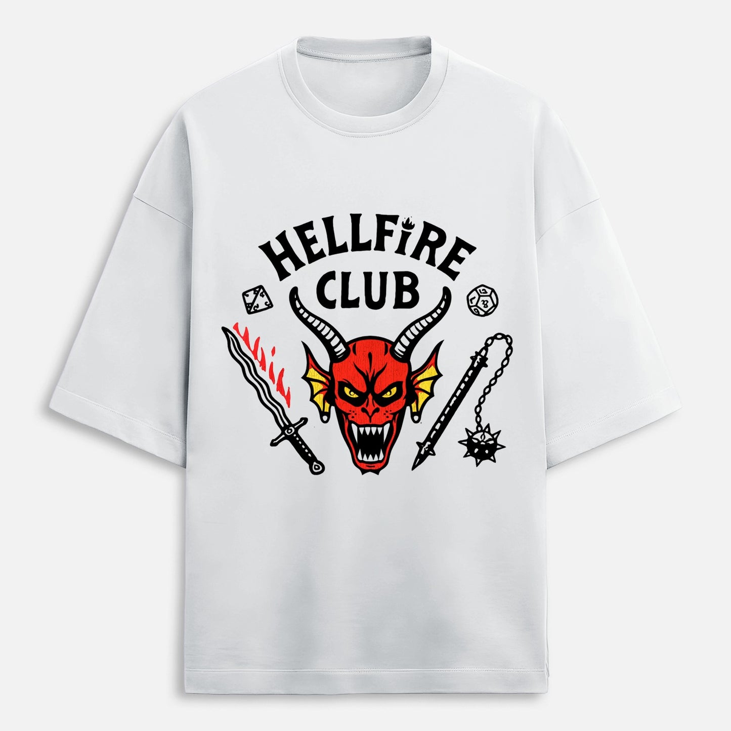 Hellfire Club Oversized Graphic T-Shirt