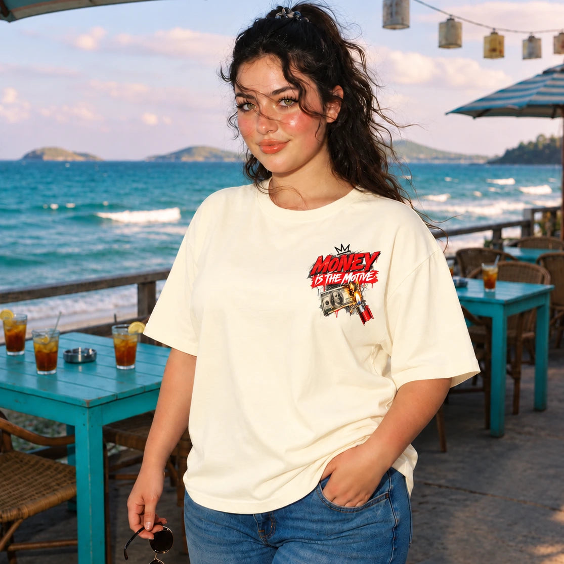 Money Is the Motive Unisex Oversized T-Shirt
