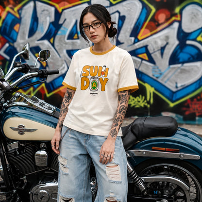 SunDay Oversized Graphic Tee – Unisex Ringer T-Shirt